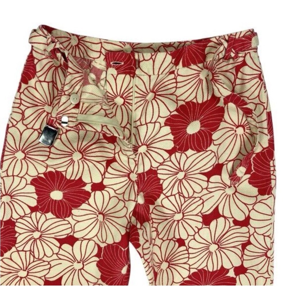 Ann Taylor Loft Floral Red and Tan Pants - Picture 3 of 7